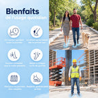 Bienfaits au quotidien de la semelle de confort Youva Cloud : soutien de la voûte plantaire, amorti, confort toute la journée et respirabilité