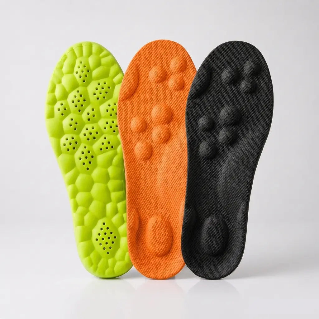 Semelles Youva Cloud dans les 3 coloris disponibles : Vert, Orange et Noir