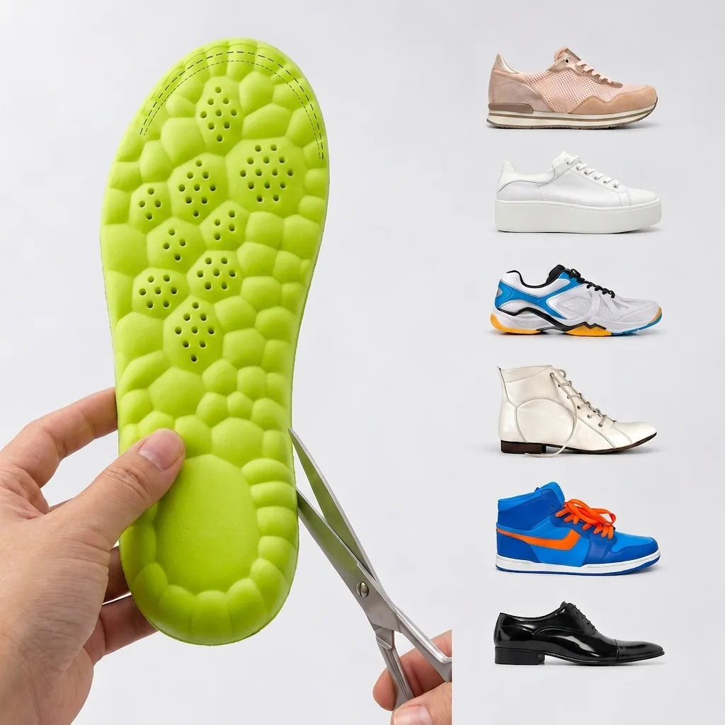 Semelle Youva Cloud découpée sur mesure, compatible baskets, bottes, chaussures de ville et chaussures habillées